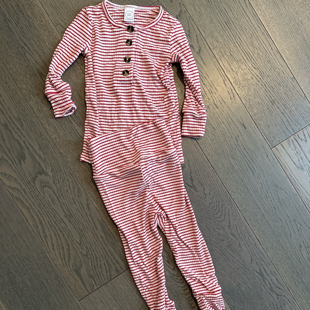 Lou lou & company gentry red stripe ribbed set